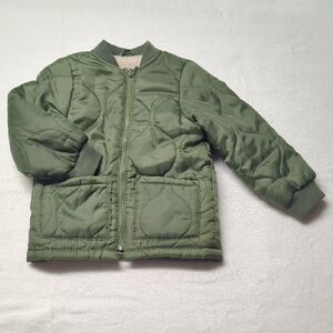 Zara Kids Olive Green Puffer Jacket 2-3Y